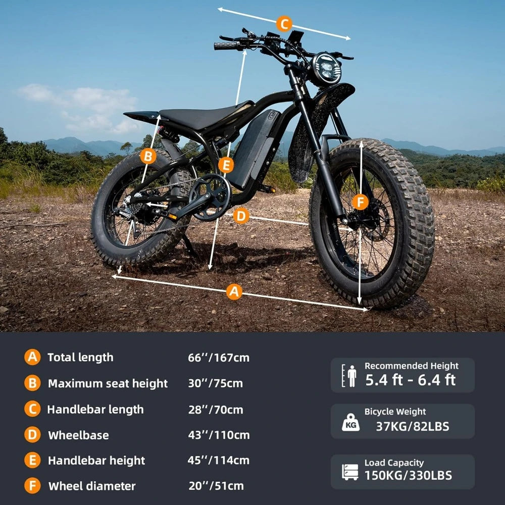 Peak 1200W Motor Electric Bike (ONLY 2 LEFT)