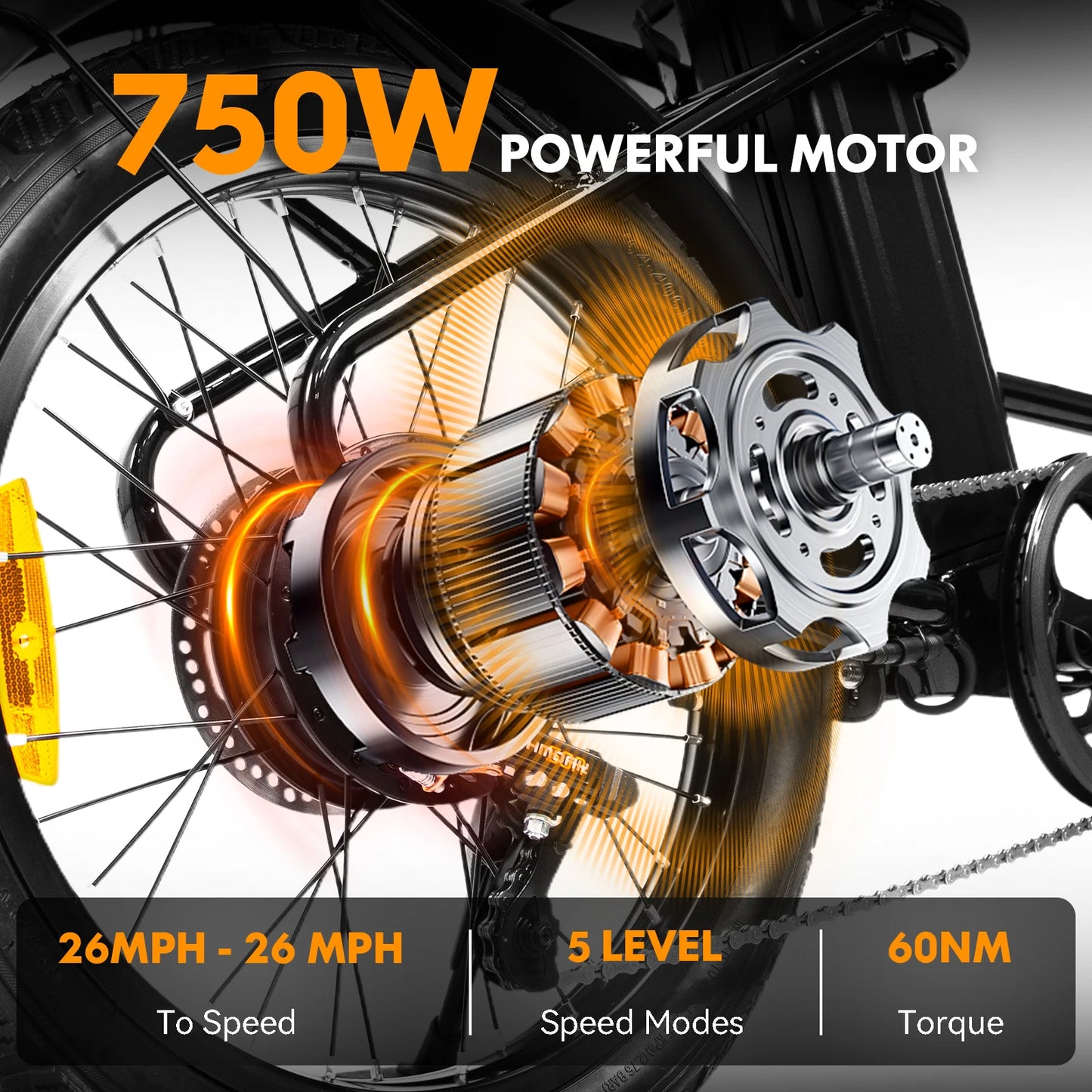 750W Motor Adjustable Electric Bike